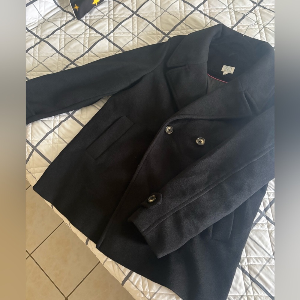 Time and Tru Women's Black Peacoat